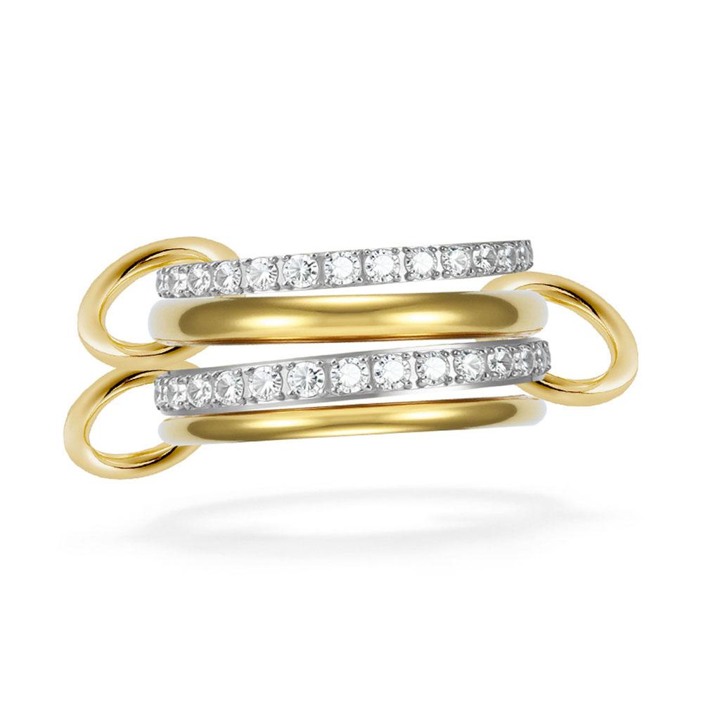 

2025 Four Layer Stacked Multi Ring Diamond Inlaid Women s Ring, Lightweight and Luxurious Index Finger Ring 9