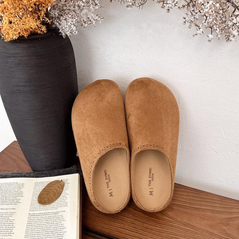 Полуботинки для женской уличной одежды 2026 Лето Новые Одношаговые Натяжные Мягкая Подошва Прохладные Моп Баотоу Шлепанцы 35 2470₽