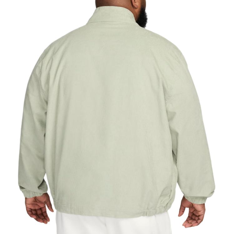 Nike Sportswear Club Logo Embroidered Corduroy Comfortable Casual Jacket Men Jackets Emerald-Horizon FZ0631-370