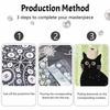 5D DIY Pearl Art Kit Black Cat With Toilet Paper Themed Decor. Home Wall Decoration