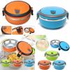 Modern Minimalist Stainless Steel Round Lunch Box For Adults 5l Capacity Multiple Layers Microwave Incompatible