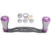95MM Spinnrolle Schwinggriff Griff Links Rechts Angelrad Knauf Ersatz Gun Purple