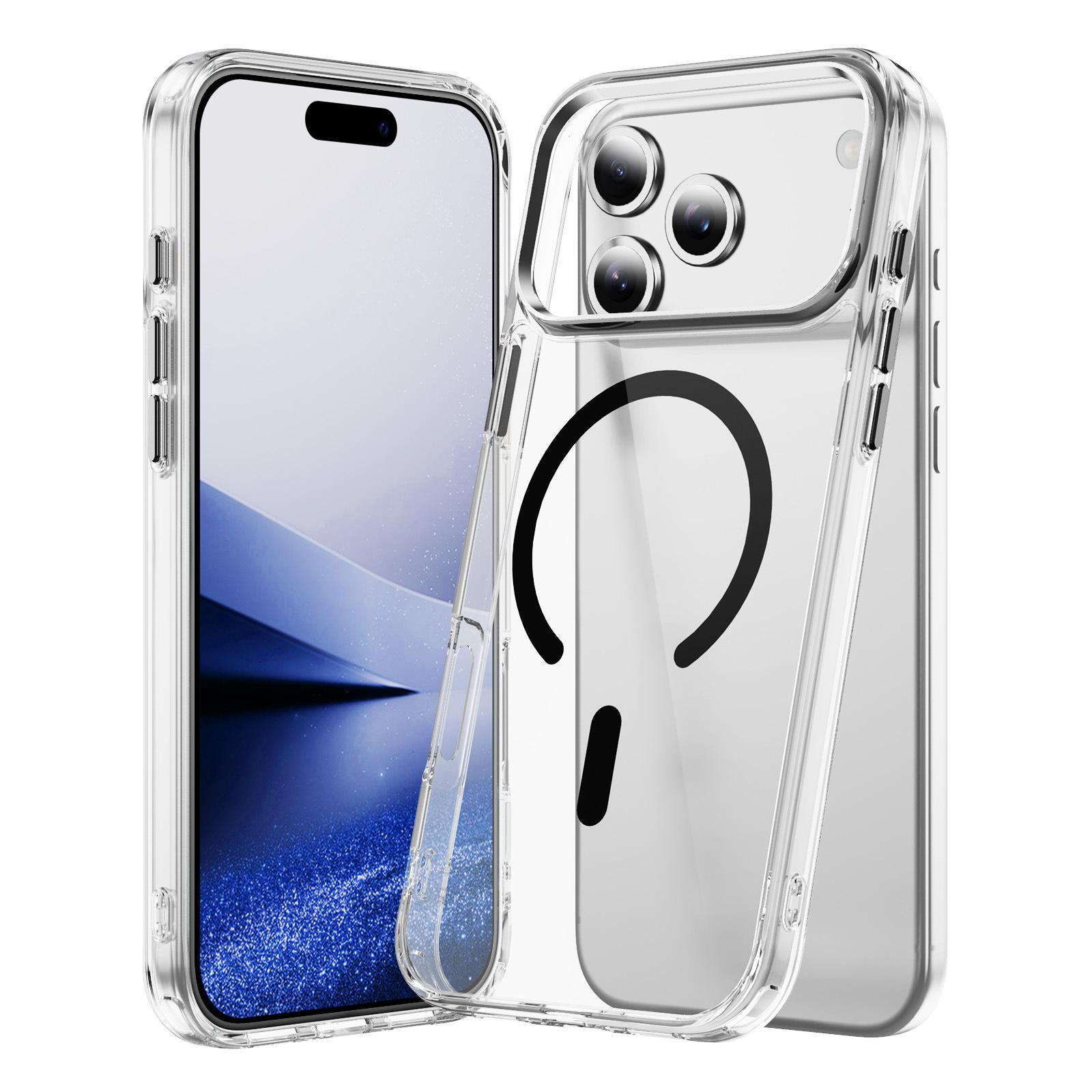

For Apple 16 Phone Case, New Transparent Magnetic Suction Full Package, Anti Drop and Anti Yellow for IPhone 17 ProMax Phone Case Transparent For iPhone XsMax