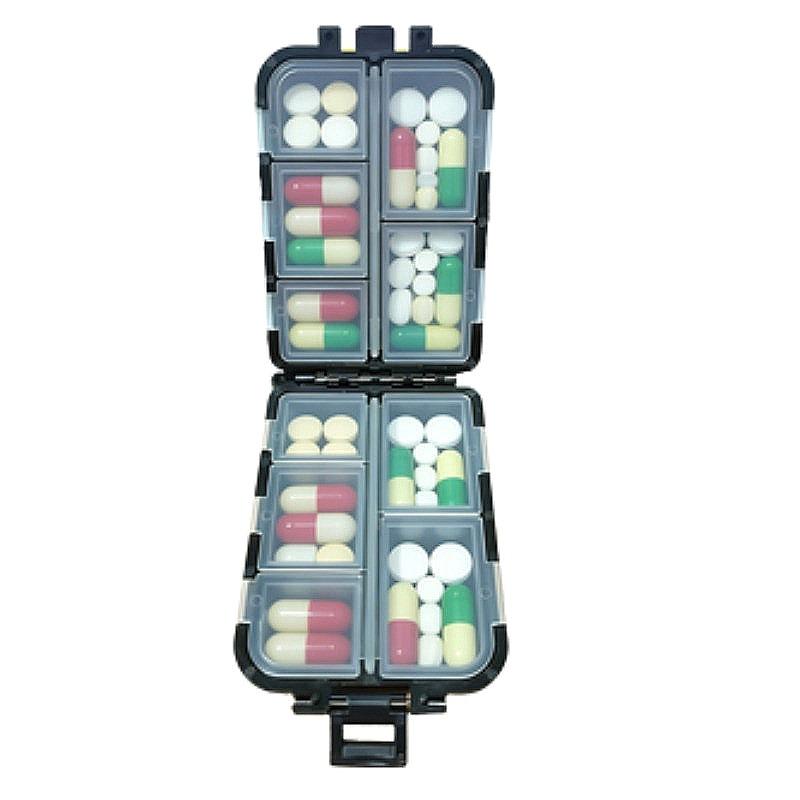

Portable Pill Organizer - Moisture-proof Travel Pill Case, Tablet and Storage Container, Can Hold Various Sizes of Pills,for Travel and Household 1PC чёрный