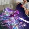 Blanket KPop warm soft Demon plush blanket for sofa living room office bedroom travel Hunters gift Flannel