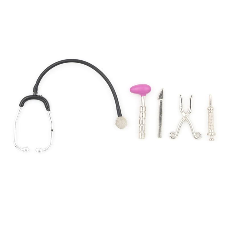 5pcs//set Mini Medical Device Tool Dollhouse Auscultation Stethoscope Hg