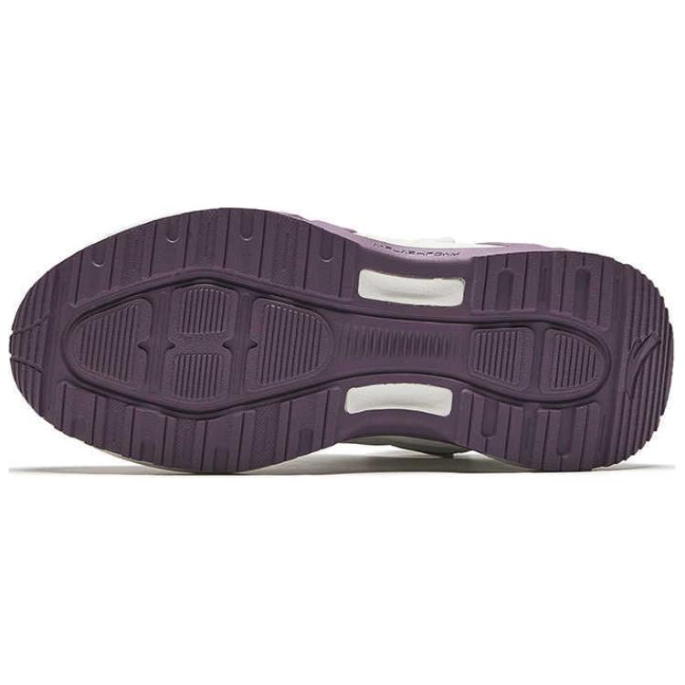 New Anta Slip Resistant Warm High Top Casual Shoes Women's White Gray Purple 122518964-3