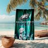 proof beach towel with Philadelphia Eagles LOGO pattern - soft,absorbent,quick-drying,machine washable - perfect for swimming,camping,bathing