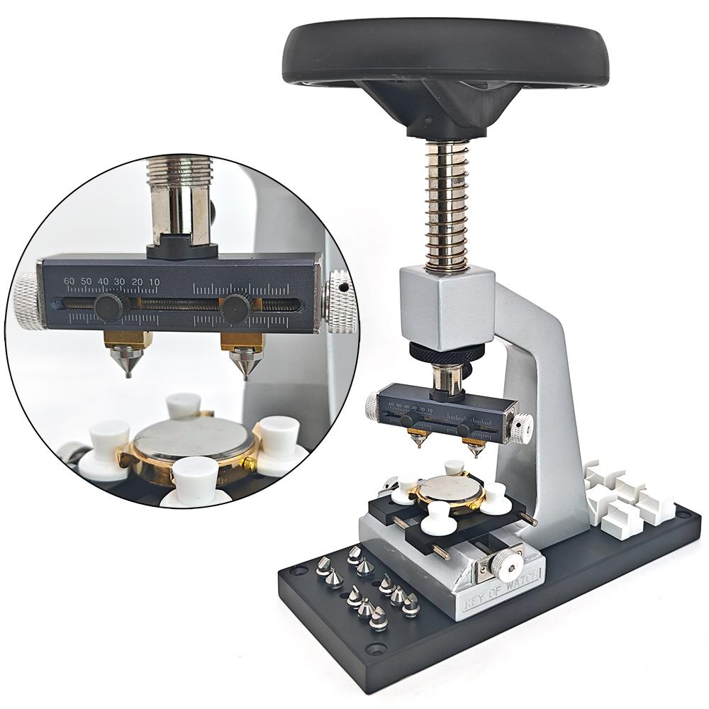 5700# High Quality Bench Watch Back Case Cover Opener With Base +6 Dies Watchmaker Watch Repair Tool Kits for Screw Watch Opener