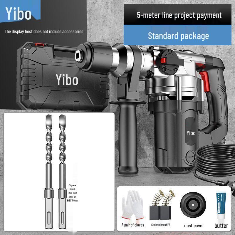 High-Power Multi-Functional Electric Hammer and Drill: Industrial-Grade Concrete Impact Tool for Home and Professional Use