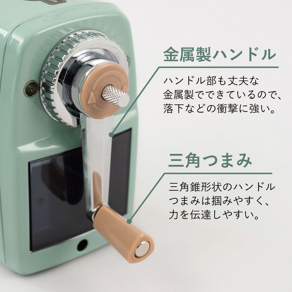 Carl Office Pencil Sharpener Angel 5 Royal 3 Made in Japan with Stepless Lead Adjustment Light Green A5RY3N-U