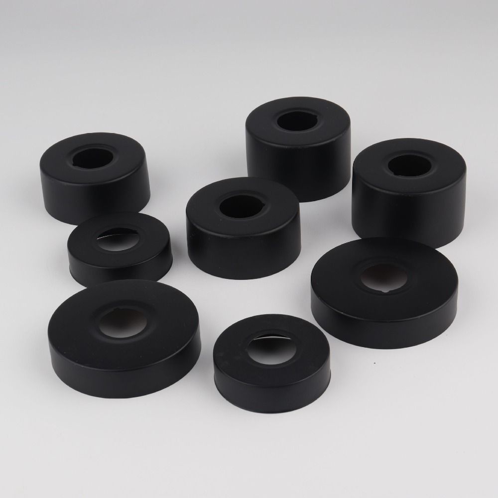 Black Shower Faucet Cover Chrome Finish Shower Arm Flange New Flange Cover Plate