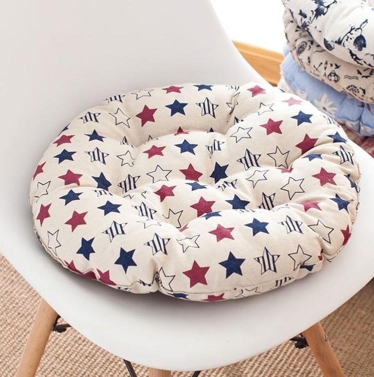 Thickened Cotton Linen Square Cushion for Office, Dining, or Student Chairs