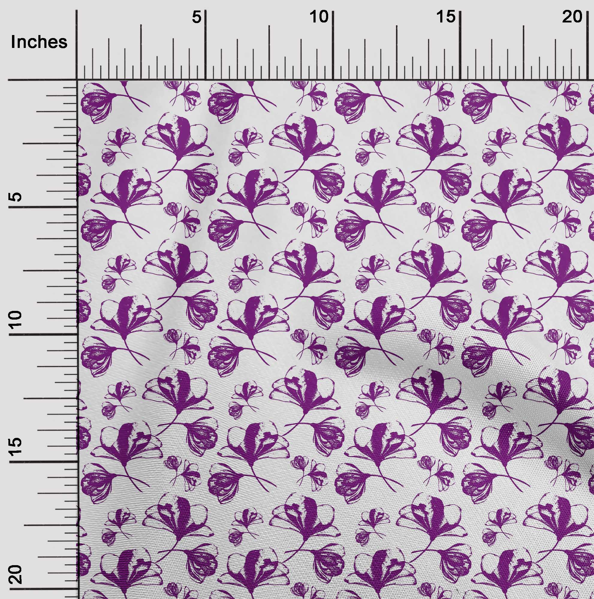 

OneOone Cotton Flex Green Fabric Florals Tkanina для шиття у дворі, надрукований своїми руками швейний одяг, 40 дюймів 42 Inch Wide - Viscose Chiffon фіолетовий