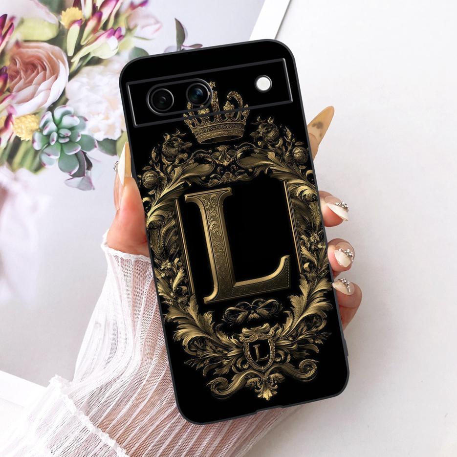For Google Pixel 8A Case Pixel8 Pro New Luxury Crown Letters Cover Soft TPU Matte Phone Case For Google Pixel 8 Pro Pixel8A Bags