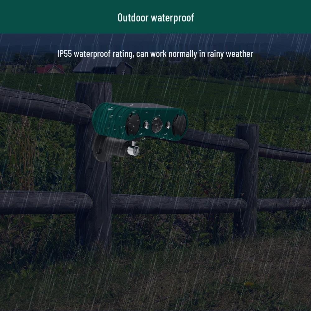Outdoor Infrared Animal Repeller with Sound, Light, and Solar Warning