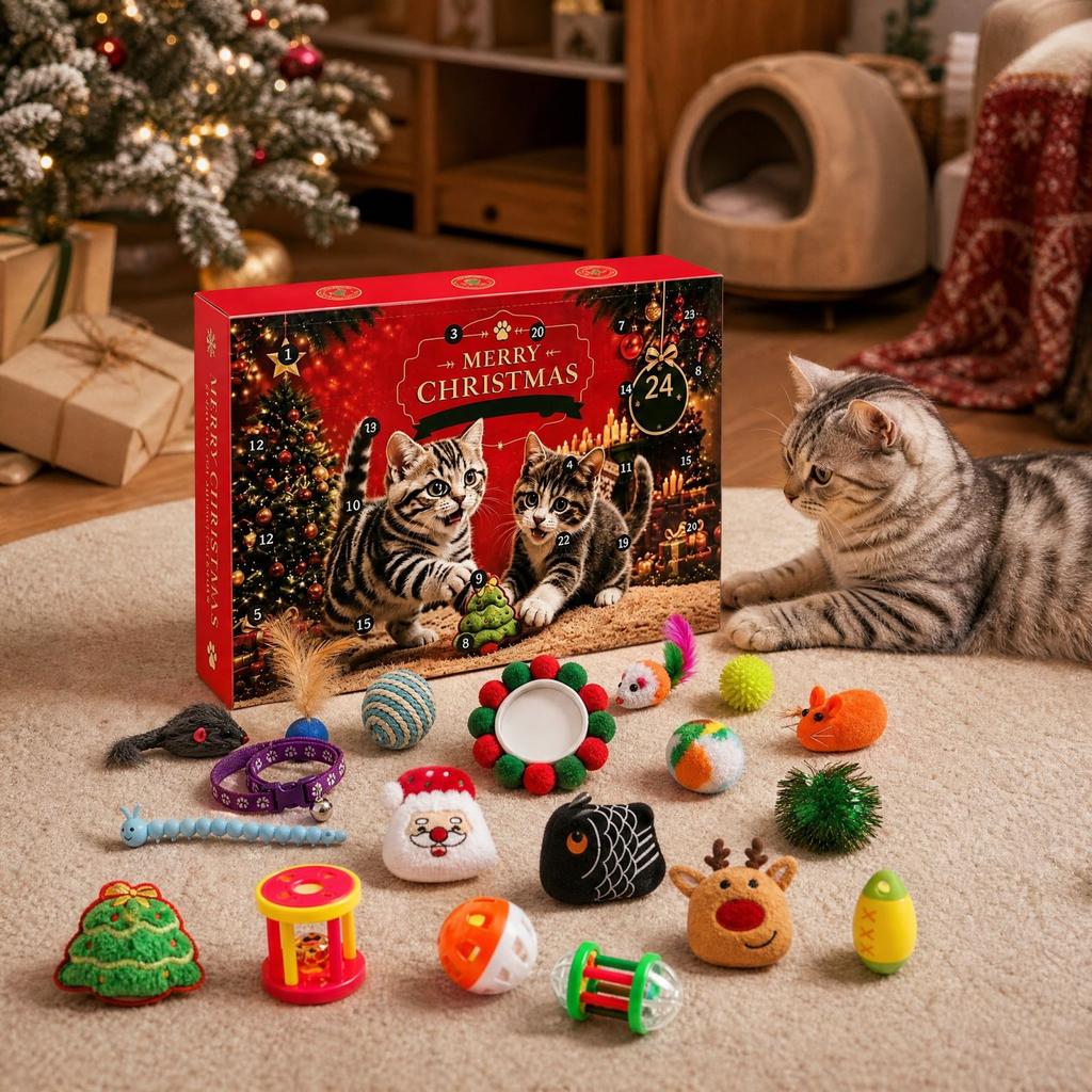 -Day 3D Advent Calendar, Christmas Countdown for Holiday Display and Gift Giving