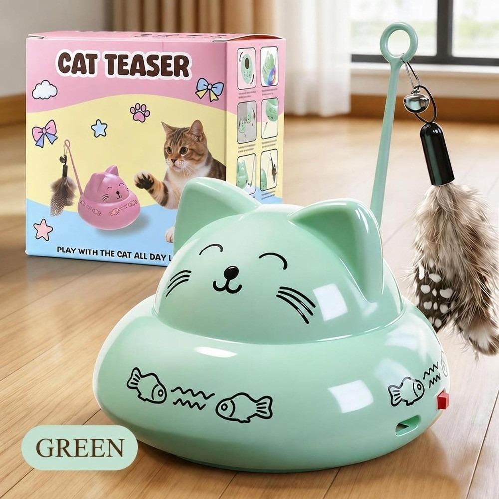 Wiederaufladbares Automatisches Katzenspielzeug Universelle Räder Interaktives Katzenspielzeug Elektrischer Katzen-Teaser Für den Innenbereich