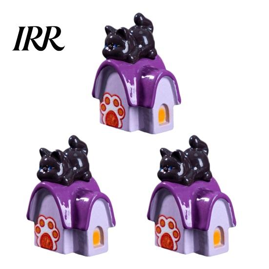 Tabletop Halloween Decoration 3Pcs Mini Resin Figurines, Miniature Pumpkin Ghost Grim Reaper Outdoor Castle Statue for Spooky Fairy Garden,