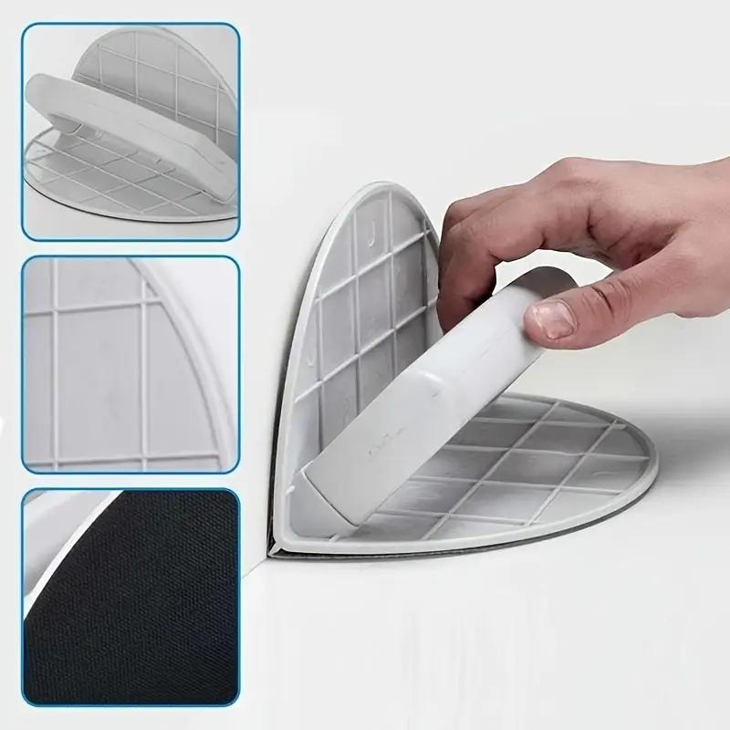 Self-Adhesive Half Circle Sanding Pad Holder - Durable Plastic Corner Sander with Ergonomic Grip for Drywall Woodworking