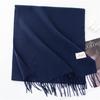 Sciarpa da Donna in Finto Cashmere Tinta Unita con Frange Morbida Calda Stola Avvolgente per Autunno Inverno Outfit Quotidiano Casual