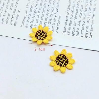 Colorful Embroidery Daisy Flower Material Children's Homemade Hair Hoop Hair Clip Head Accessories