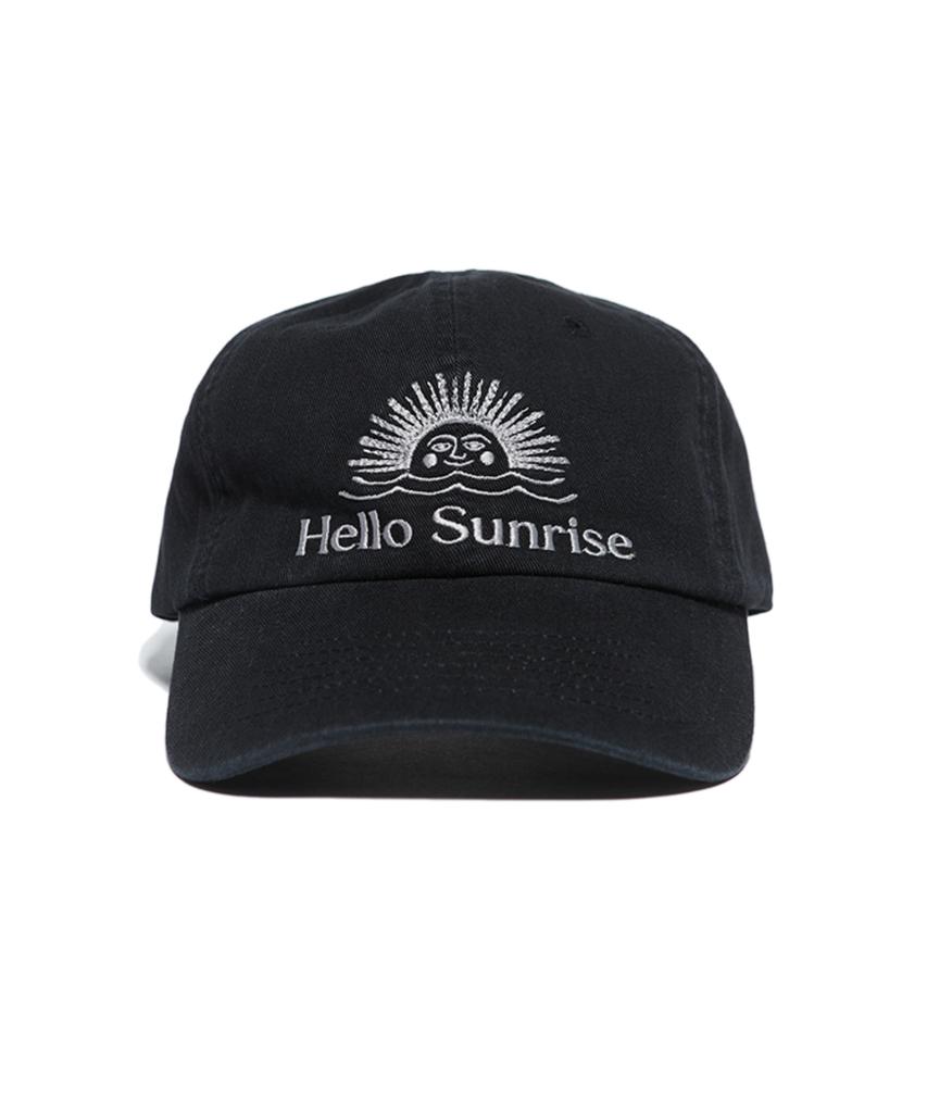 HELLO SUNRISE Washed Og Logo Ball Cap_Black