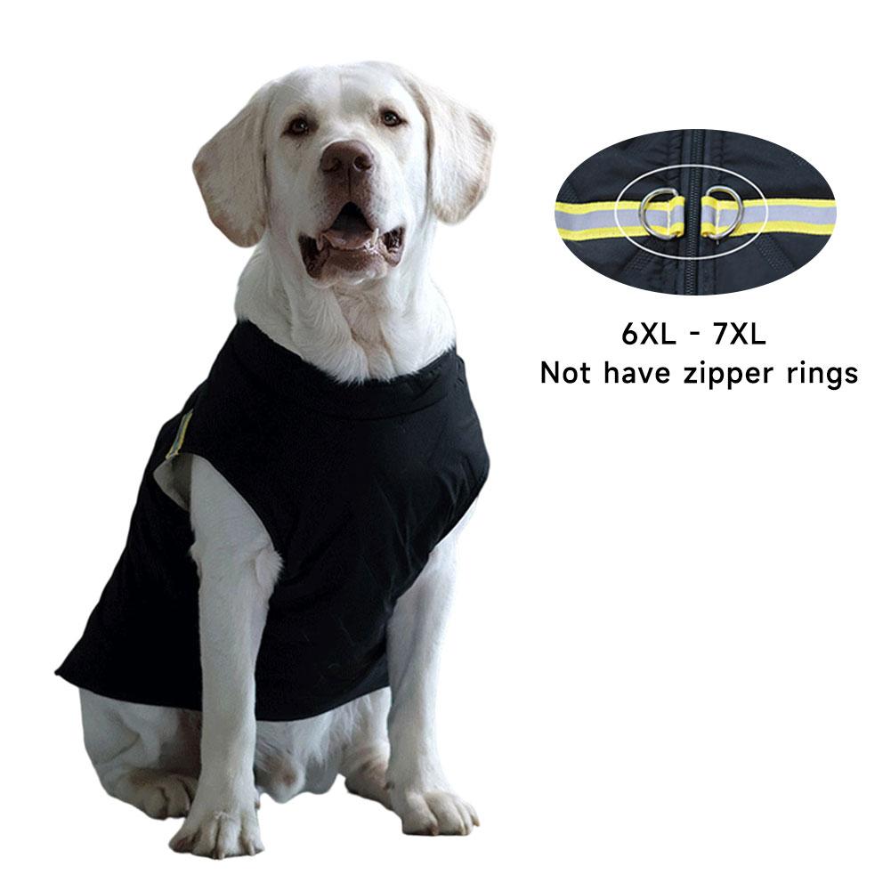 

S-7XL Pet Dog Autumn Winter Down Jacket Black Warm Dog Cotton Clothing Velvet Waterproof Vest for 1.5-55kg Small Medium Big Dogs S(1..5-2.5kg) чорний