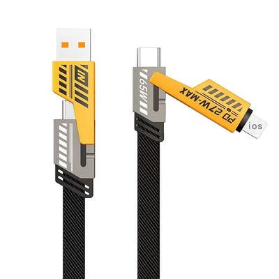 4 In 1 65W Schnelllade-USB-Kabel Typ C USB Micro Für iPhone Samsung Huawei Xiaomi Multiport Mehrfachladekabel