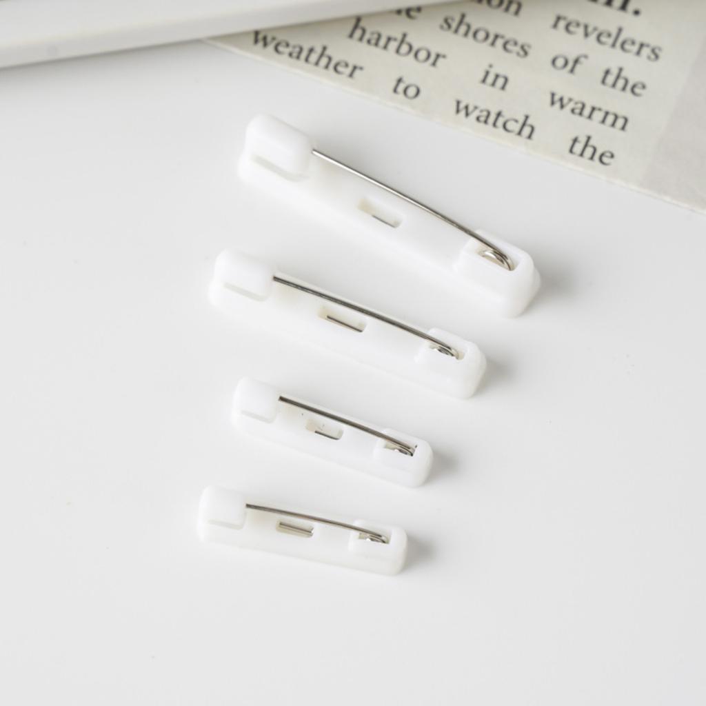 Two-tone Plastic Name Tags With Adhesive Backing In Various Sizes, Employee ID Badges, Safety Pins