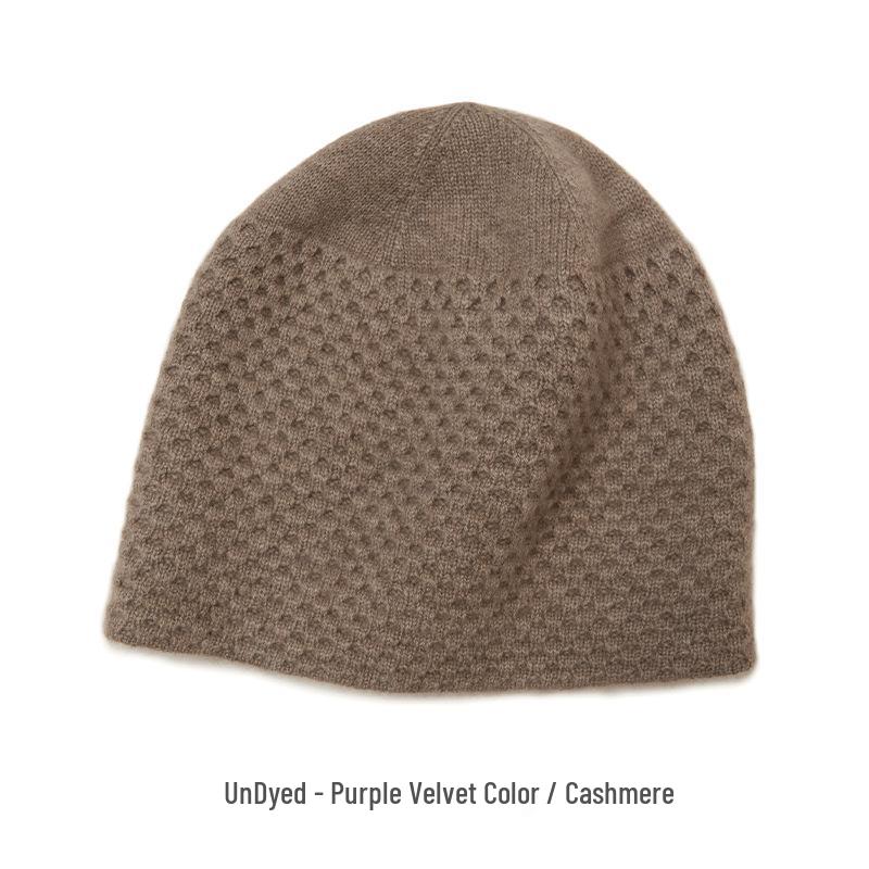 Kangsai Ni Women's 100% Pure Cashmere Knitted Hat - Fashionable & Warm for Autumn/Winter