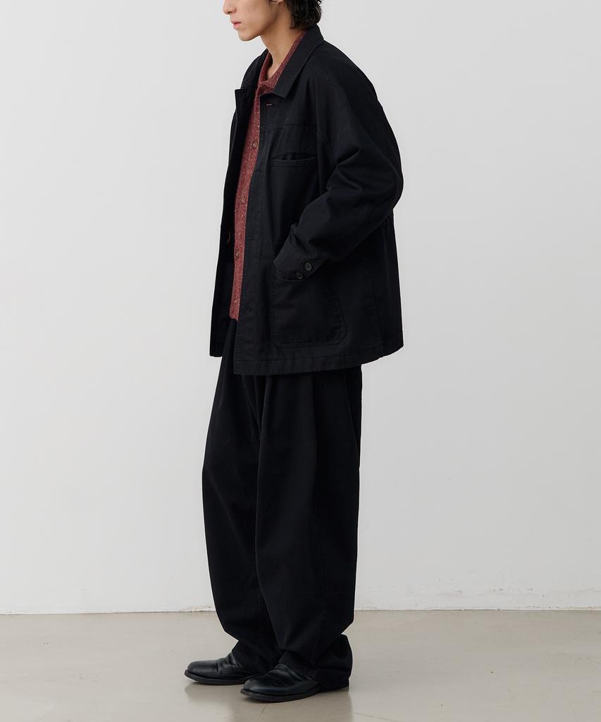 KNOUUN Wide Tapered Chino Pants (Black)