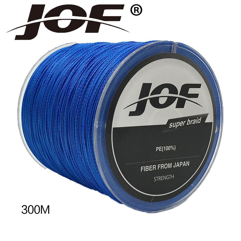 JOF X4 PE Trecciato Galleggiante Alta Qualità Forte Fibra Multifilamento 300m 500m 1000m Multicolore per Pesca in Lago