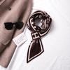 New knitted small scarf women's wool scarf autumn and winter small ears letter camellia narrow scarf