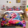 Dreamy Garden Pink Flamingo Printed Duvet Cover Set1 Duvet Cover+2 Pillowcasemulti Size Bedroom Bedding Decor Luxury Gifts