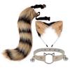 Anime Cosplay Fuchsohr Stirnband Schwanz Set Mit Kragen Accessoire Kostümparty