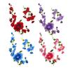 DIY Embroidered Flowers Trims Peony Design Ribbon Edge Appliques DIY Trimmings