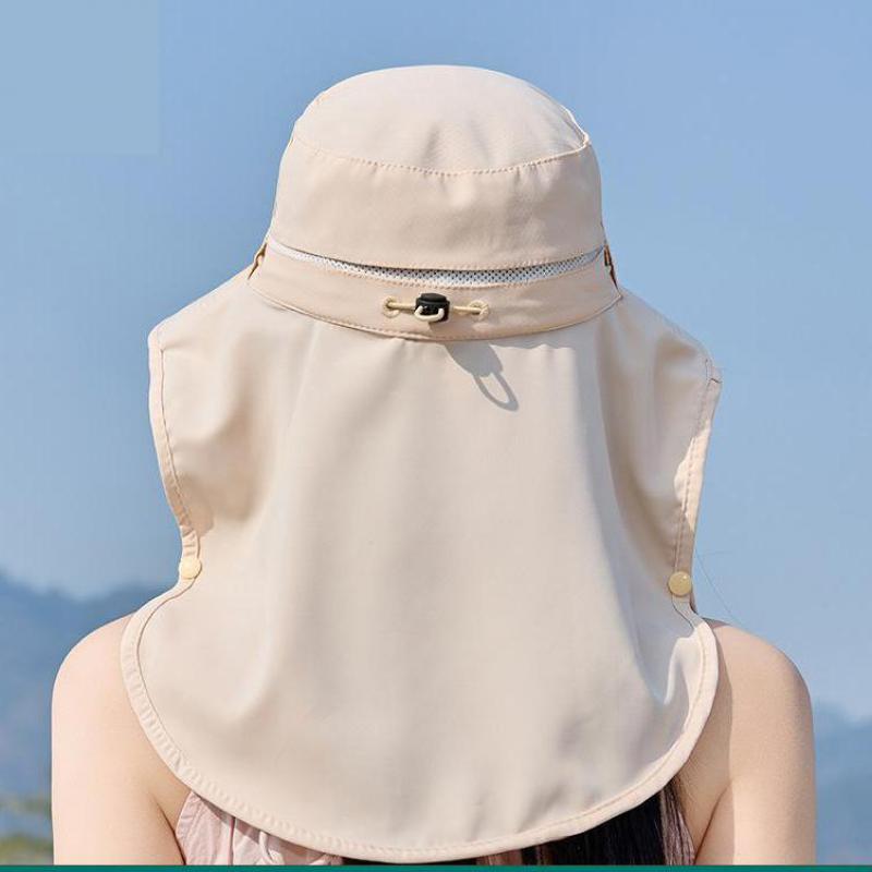 Summer Hats For Women Sun Hat Uv Protection With Mask Shawl Outdoor Sunscreen Bucket Hat Thin Sunhat Casual Sunshade New