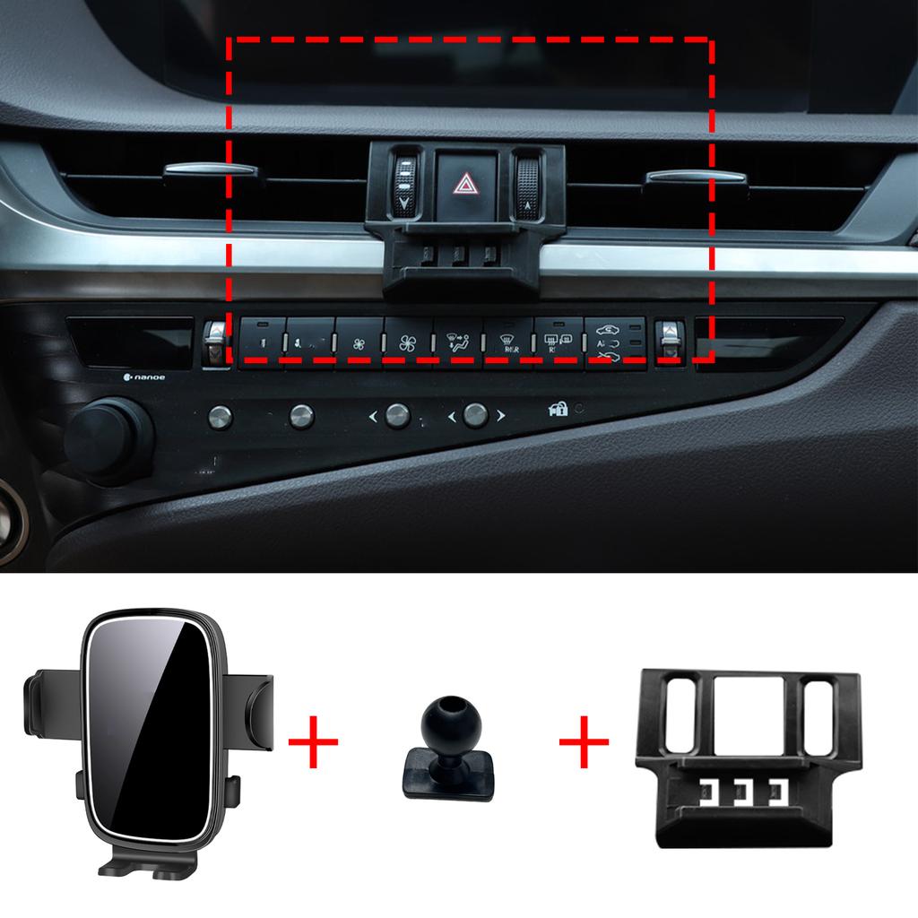 Custom Phone Holder for Lexus ES 200 300H 250 350 2018 2019 2020, Dashboard Screen Base, No Drill for Car