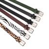Vintage Women Faux Leather Waist Belt Adjustable Wide Strap Leopard Print Waist Corset for Women Slimming Waist Belt
