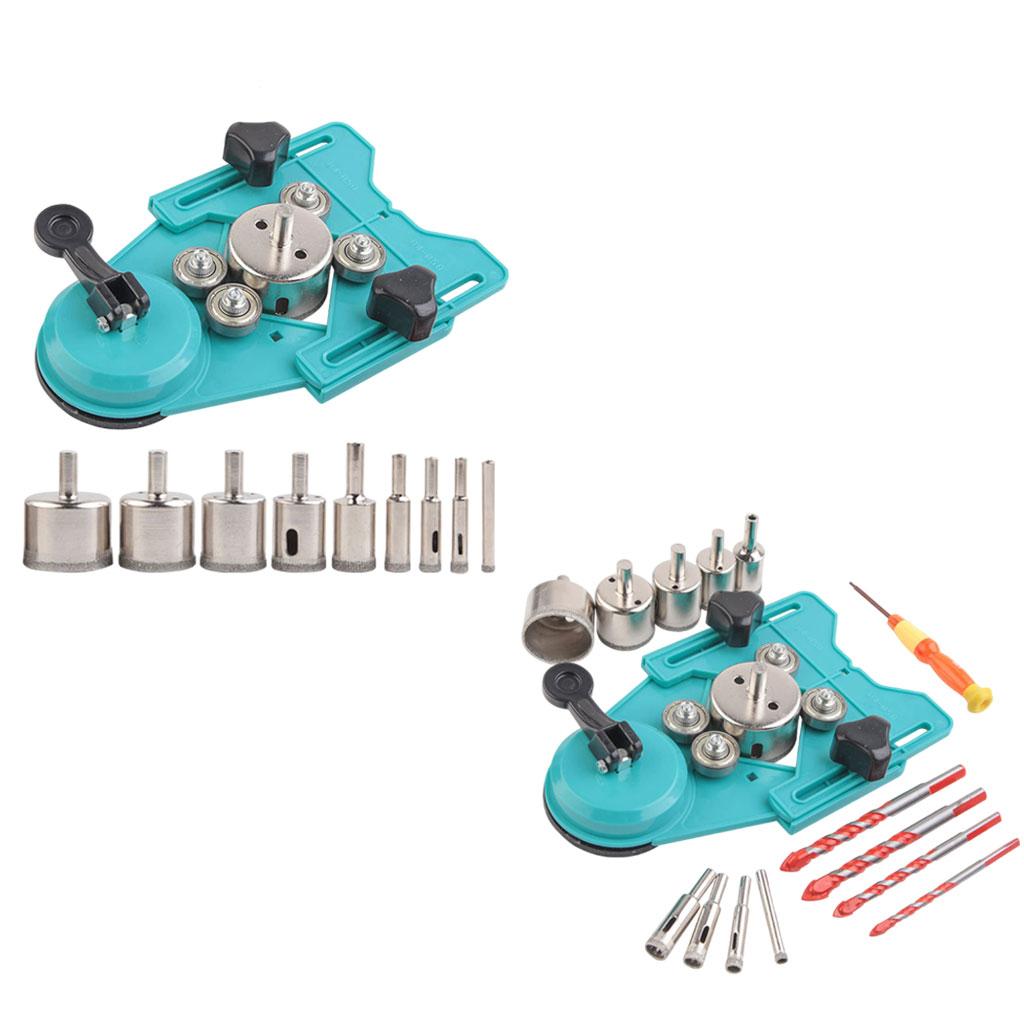 Diamant-Bohrer-Set Bohrführung Schablone Vorrichtung Positionierer für Porzellan