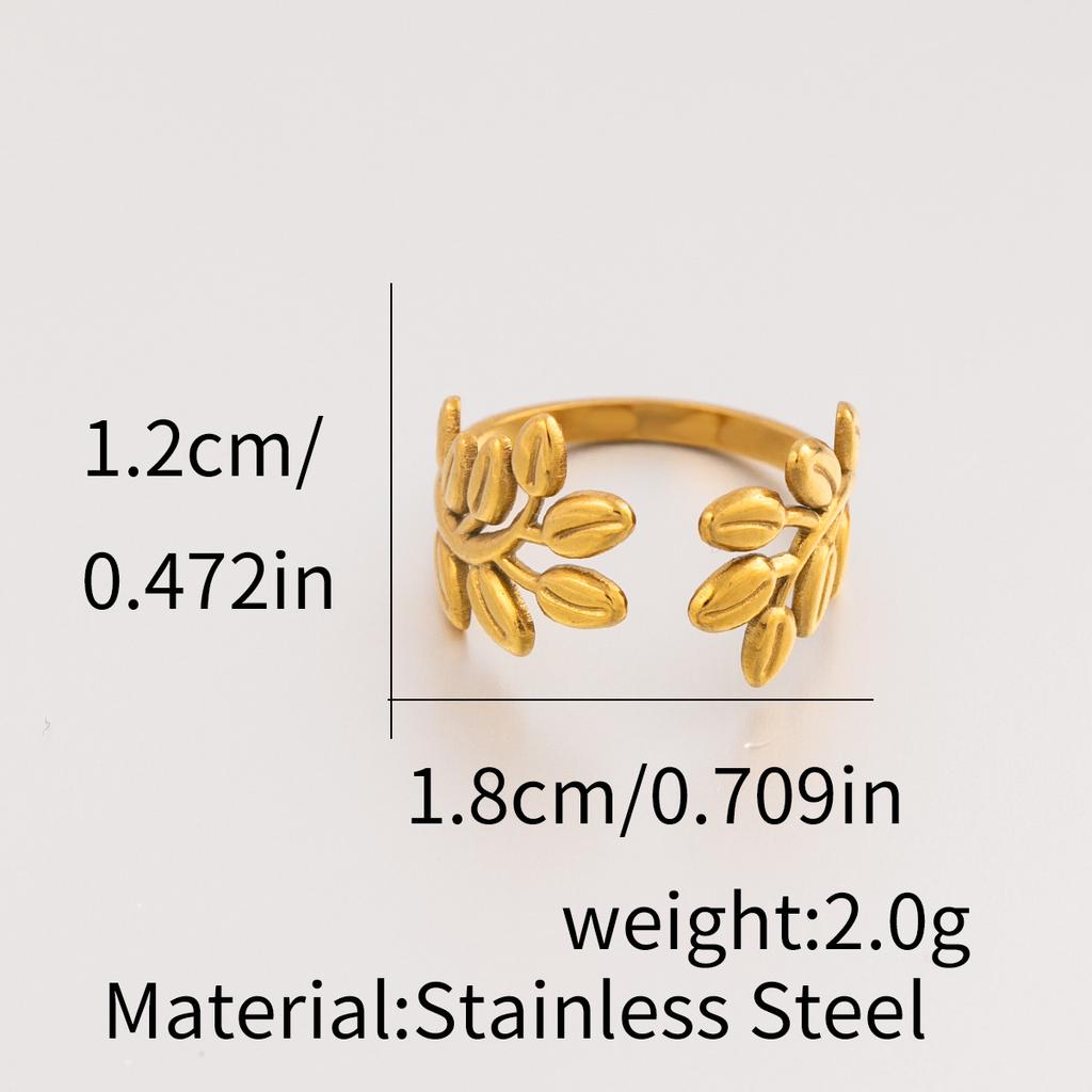 1Pcs Lady stainless steel open-ended ring, extravagant accessory ring, hollow finger ring