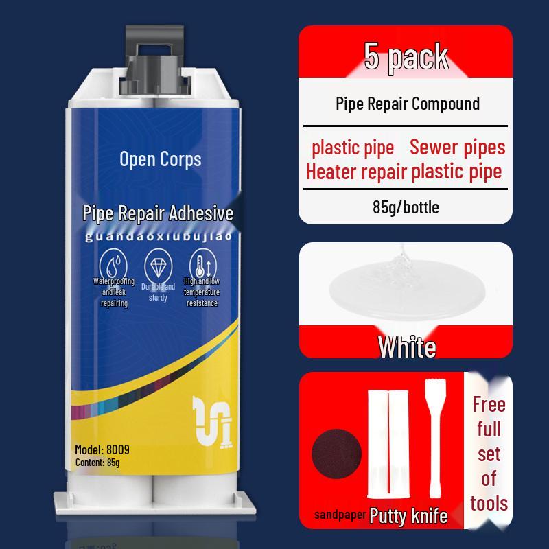 Mehrflächenrohrleck-Reparaturkleber für Metall, Kunststoff, PVC und Gusseisen