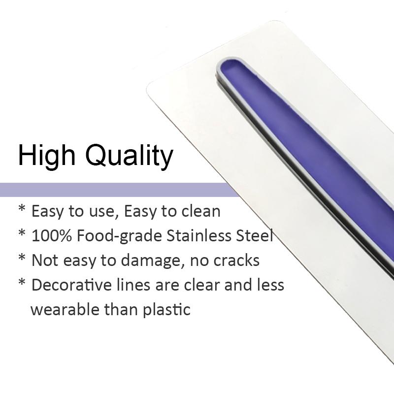 1pcs Stainless Steel Cake Decorating Tools Cake Scrapers Pastry Comb Smoother Decorating Baking Tools Kitchen Baking Mold