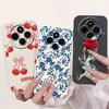 For Xiaomi Redmi 14C 4G Case Poco C75 Fashion Cherry Rose Flower Soft Silicone Cover On Redmi14C Bumper Redmi A4 A3 Pro 5G Funda