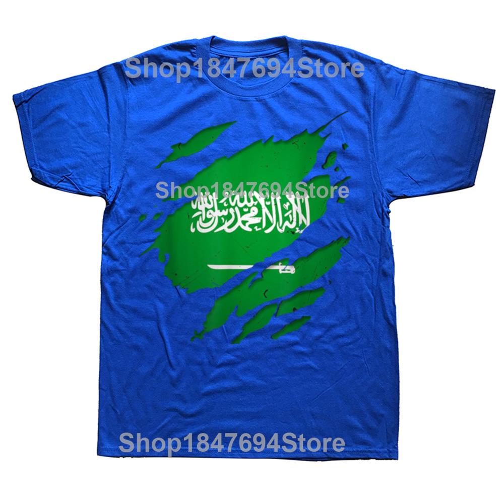 Funny Proud Saudi Arabian T Shirt Saudi Arabia Flag Tee Tops Round Neck Short-Sleeve Fashion Tshirt Clothing Casual T-shirts