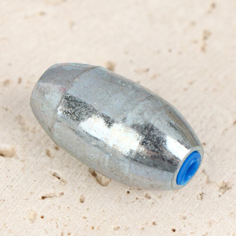 20Pcs Alloy Hollow Olive Fishing Sinkers3/ 4/6/8/10/12/15G Wax Coating Fishing Weight Steel Fishing Weights Accessories