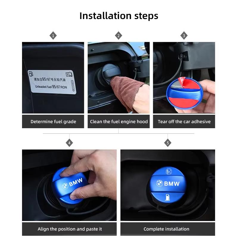 BMW Motorcycle Sticker/Car Fuel Cap Aluminum Alloy Oil Box Lid Petrol Tank Cover For BMW M E46 E90 E60 F30 F10 G30 G20 E87 X1 X5 YN8