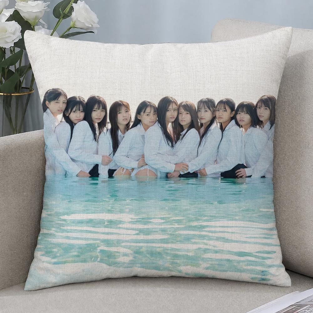 Idol Nogizaka Cushion Cover Cushion Covers Natural Linen Breathable Sofa Bedroom Decor Pillowcase