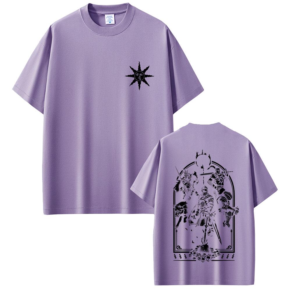 Game Dark Souls Praise The Sun Graphic Tshirt Unisex Women Vintage Gothic Rock Tshirts Unisexs Casual Cotton Short Sleeve T Shirts